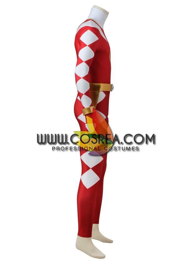 Cosrea P-T Power Rangers Dino Thunder Red Ranger Cosplay Costume