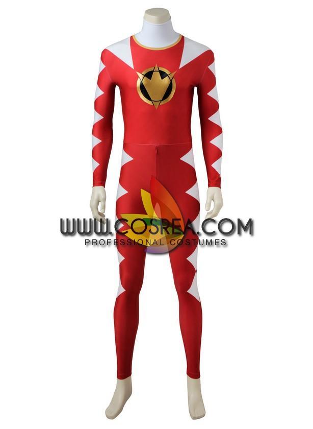 Cosrea P-T Power Rangers Dino Thunder Red Ranger Cosplay Costume
