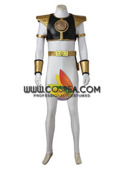 Cosrea P-T Power Rangers Kyoryu Sentai White Ranger Cosplay Costume