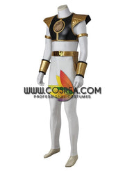 Cosrea P-T Power Rangers Kyoryu Sentai White Ranger Cosplay Costume