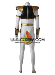 Cosrea P-T Power Rangers Kyoryu Sentai White Ranger Cosplay Costume