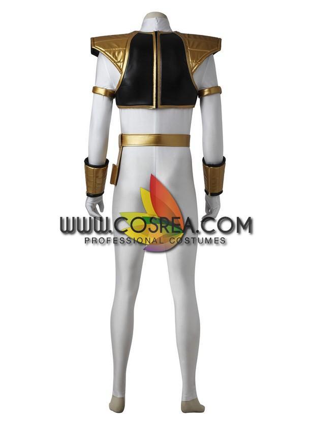 Cosrea P-T Power Rangers Kyoryu Sentai White Ranger Cosplay Costume