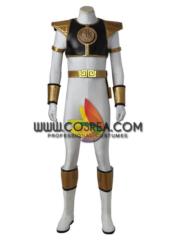 Cosrea P-T Power Rangers Kyoryu Sentai White Ranger Cosplay Costume