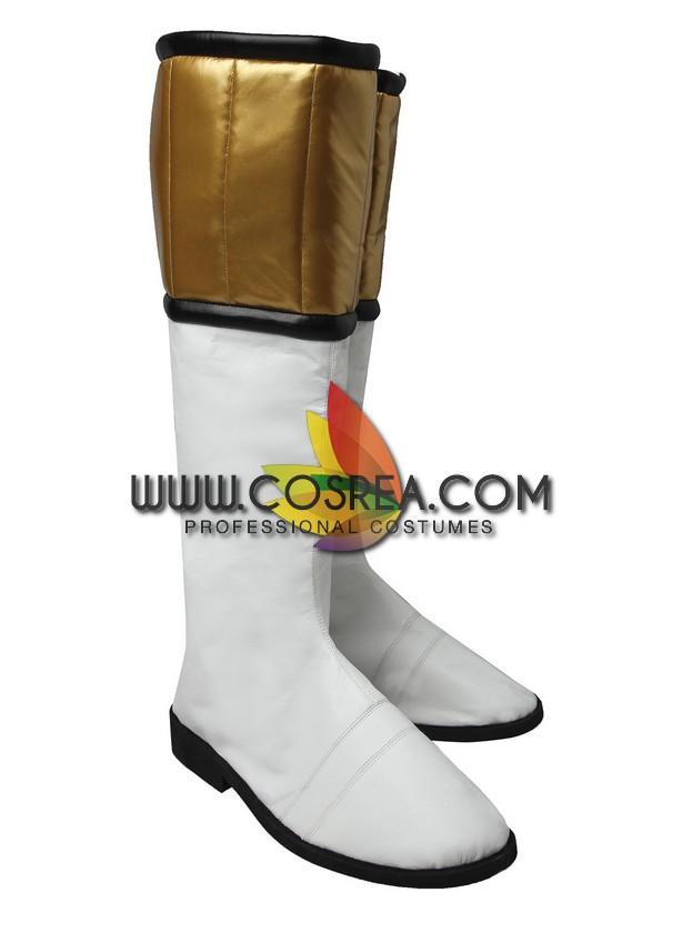 Cosrea P-T Power Rangers Kyoryu Sentai White Ranger Cosplay Costume