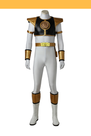 Cosrea P-T Power Rangers Kyoryu Sentai White Ranger Cosplay Costume