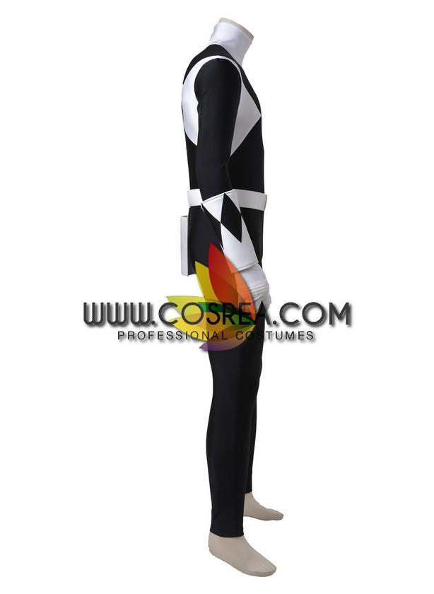 Cosrea P-T Power Rangers Mighty Morphin Black Ranger Cosplay Costume