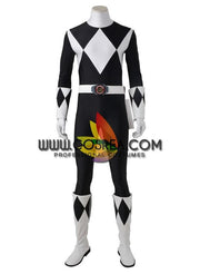 Cosrea P-T Power Rangers Mighty Morphin Black Ranger Cosplay Costume