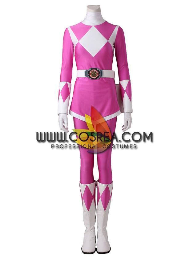 Cosrea P-T Power Rangers Mighty Morphin Pink Ranger Cosplay Costume