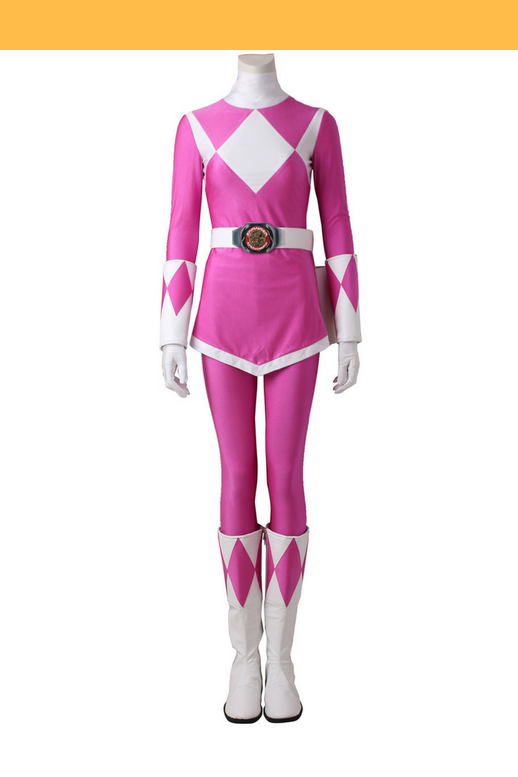 Cosrea P-T Power Rangers Mighty Morphin Pink Ranger Cosplay Costume
