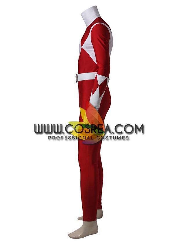 Cosrea P-T Power Rangers Mighty Morphin Red Ranger Cosplay Costume