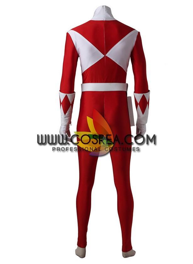 Cosrea P-T Power Rangers Mighty Morphin Red Ranger Cosplay Costume