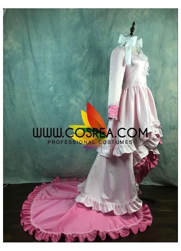 Cosrea P-T Puella Magi Madoka Ultimate Satin With Extended Train Cosplay Costume