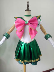 Cosrea P-T Sailormoon Sailor Jupiter PU Leather Musical Cosplay Costume