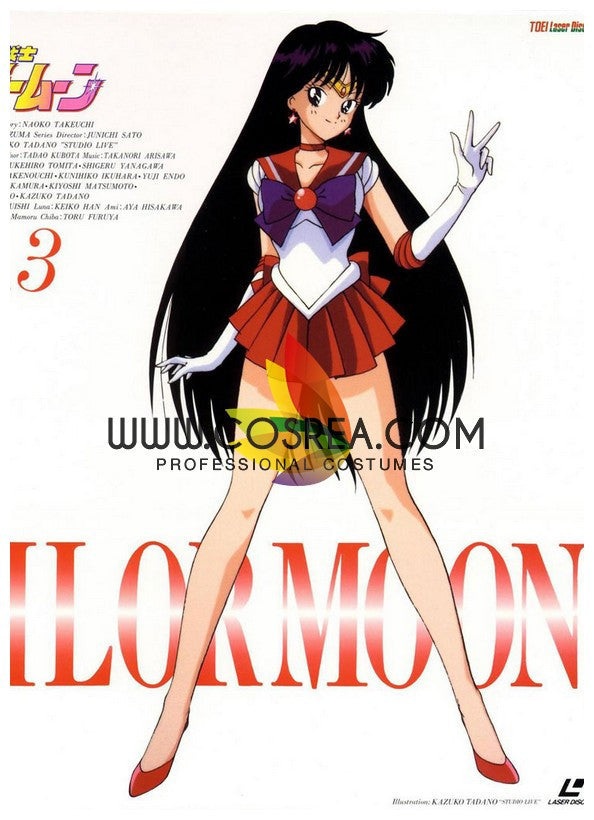 Cosrea P-T Sailormoon Sailor Mars Rei Hino Cosplay Costume