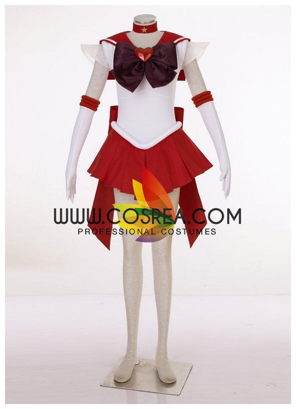 Cosrea P-T Sailormoon Super S Sailor Mars Rei Hino Cosplay Costume