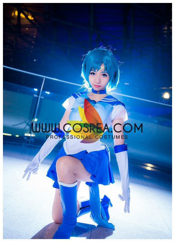 Cosrea P-T Sailormoon Super S Sailor Mercury Ami Mizuno Cosplay Costume