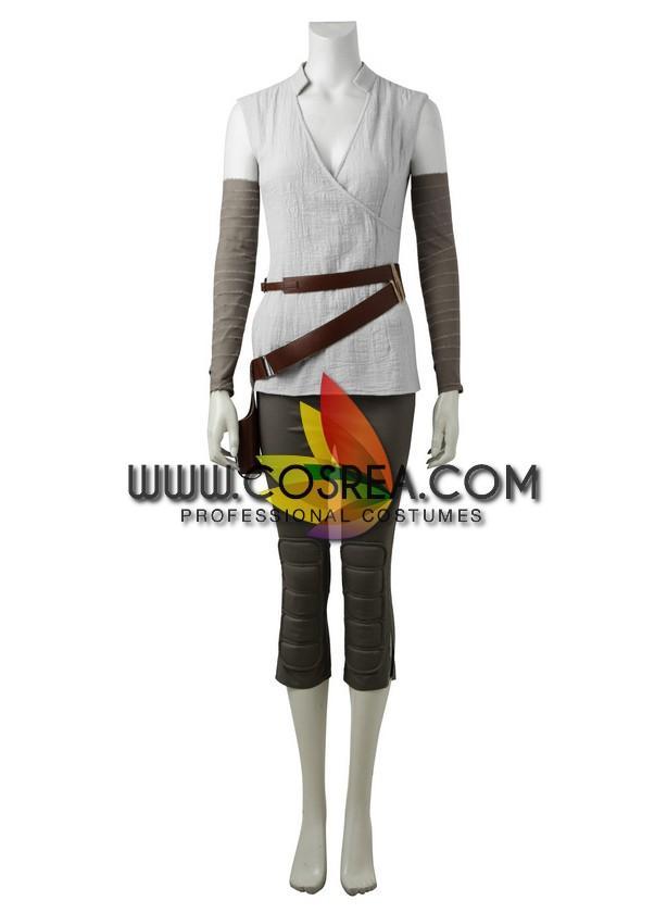 Cosrea P-T Star Wars Rey The Last Jedi Island Cosplay Costume