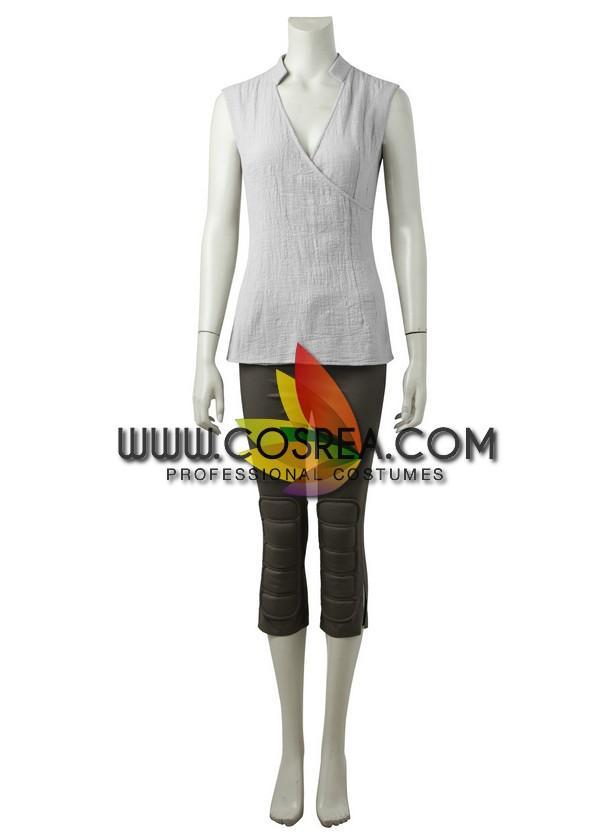 Cosrea P-T Star Wars Rey The Last Jedi Island Cosplay Costume