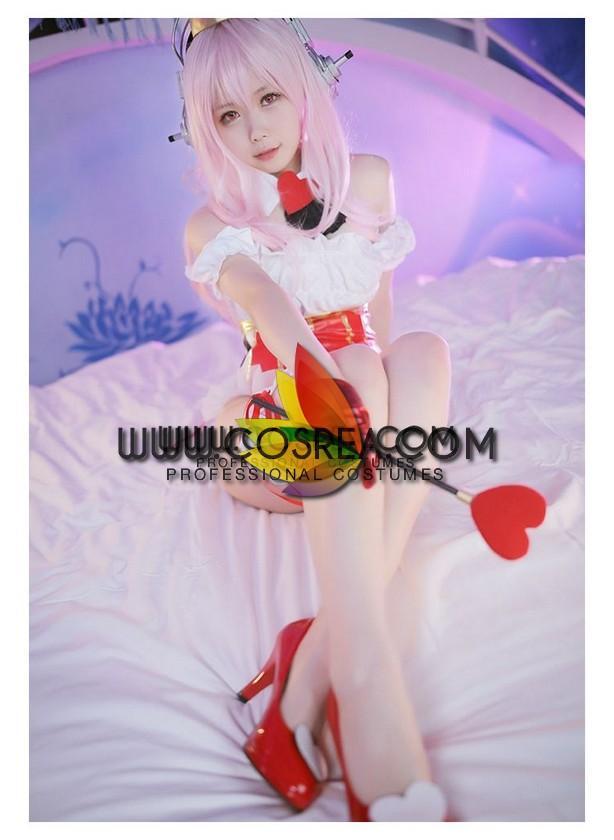Cosrea P-T Super Sonico Red Queen Cosplay Costume