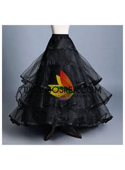 Cosrea Petticoat & Skirt Hoop Black 2 Tier Multilayer Tulle Petticoat