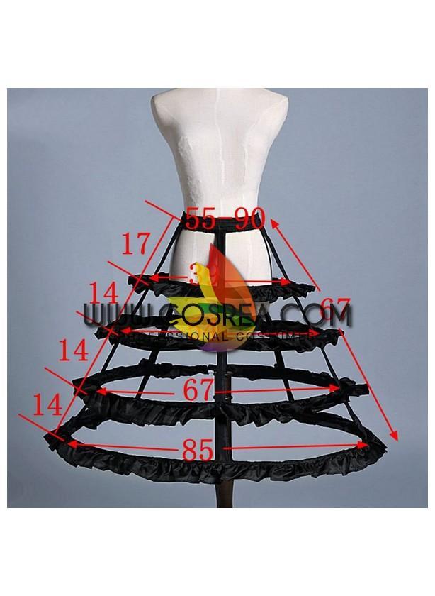 Cosrea Petticoat & Skirt Hoop Black 4 Tier Bird Cage Petticoat