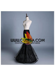 Cosrea Petticoat & Skirt Hoop Black Single Tier Mermaid Tail Petticoat