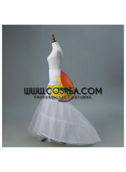 Cosrea Petticoat & Skirt Hoop White 2 Tier Mermaid Tail Petticoat