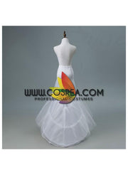 Cosrea Petticoat & Skirt Hoop White 2 Tier Mermaid Tail Petticoat