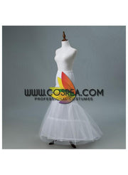 Cosrea Petticoat & Skirt Hoop White 2 Tier Mermaid Tail Petticoat