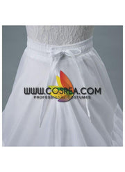 Cosrea Petticoat & Skirt Hoop White 2 Tier Tulle Petticoat With Train