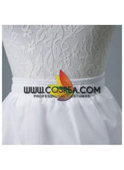Cosrea Petticoat & Skirt Hoop White 2 Tier Tulle Petticoat With Train