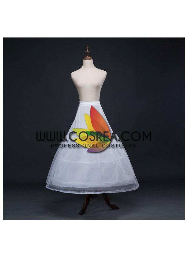 Cosrea Petticoat & Skirt Hoop White 3 Tier With Double Layer Tulle Petticoat
