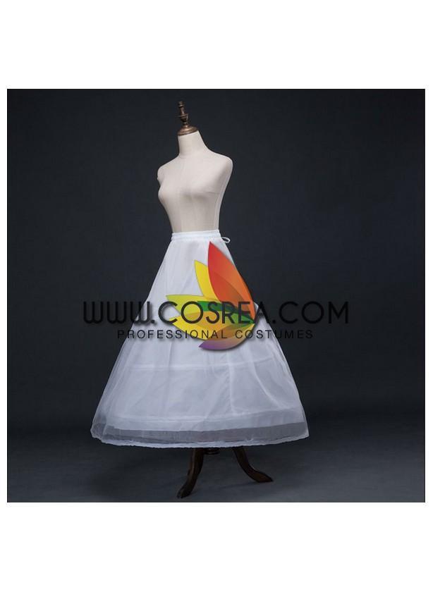 Cosrea Petticoat & Skirt Hoop White 3 Tier With Double Layer Tulle Petticoat