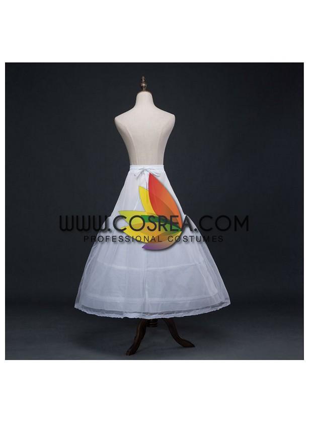 Cosrea Petticoat & Skirt Hoop White 3 Tier With Double Layer Tulle Petticoat