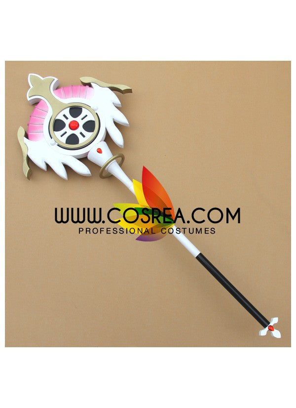 Cosrea prop Elsword Elemental Master Aisha Angel Staff Cosplay Prop
