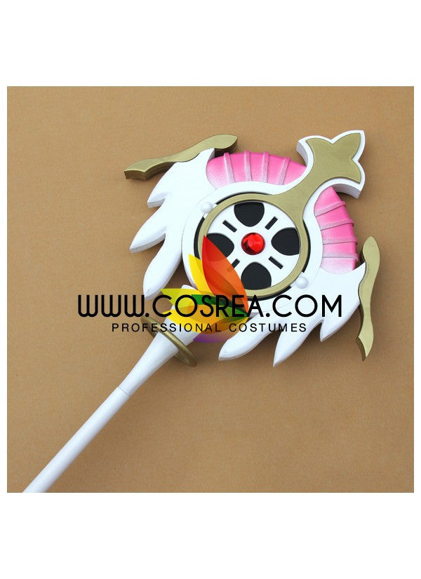 Cosrea prop Elsword Elemental Master Aisha Angel Staff Cosplay Prop