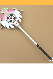 Cosrea prop Elsword Elemental Master Aisha Angel Staff Cosplay Prop