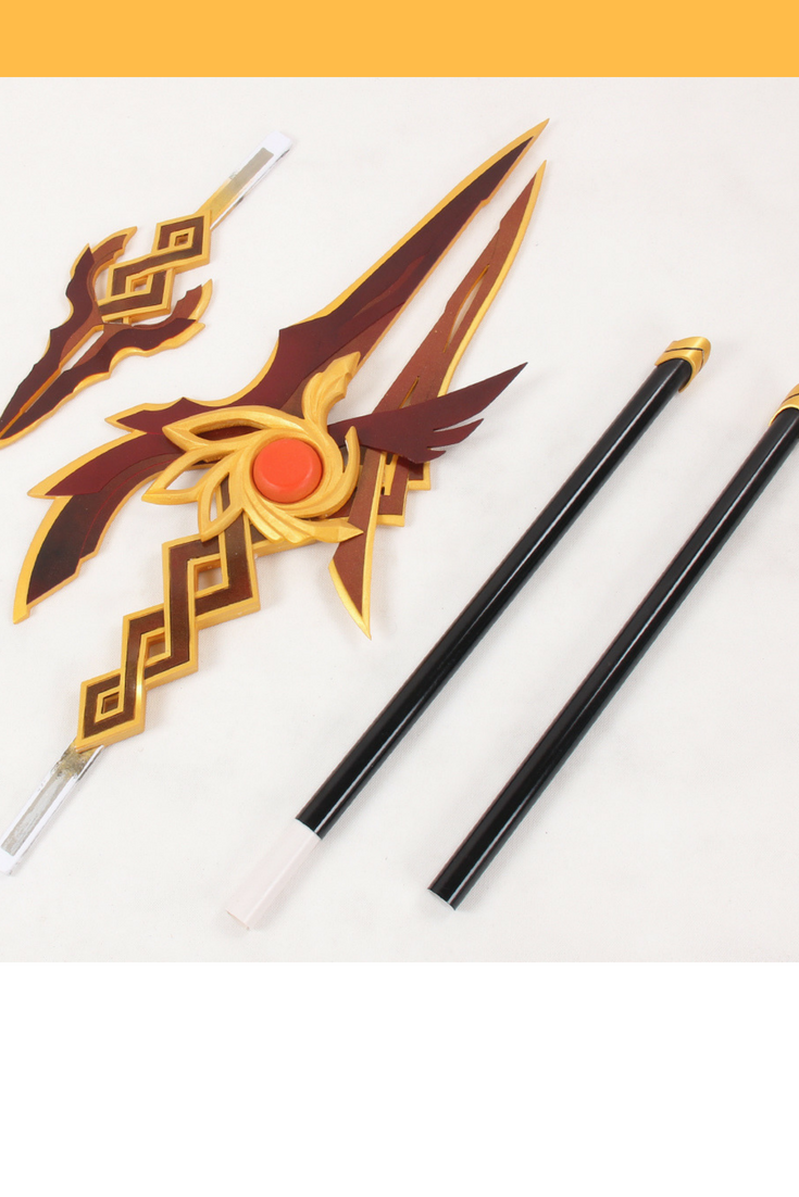 Cosrea prop Elsword Yama Raja Lance Cosplay Prop