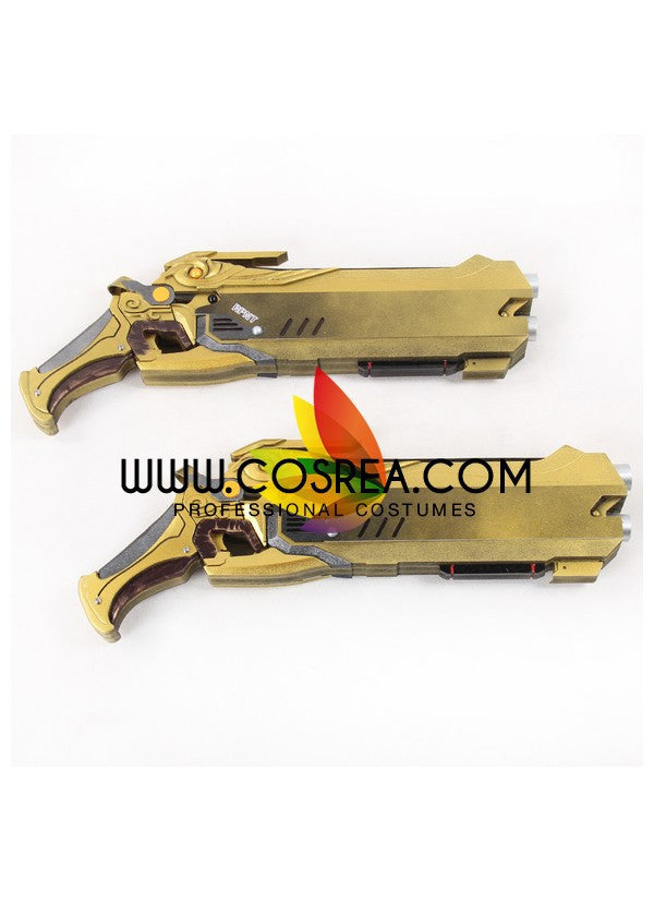 Cosrea prop Overwatch Reaper Hellfire Shotguns Golden Cosplay Prop