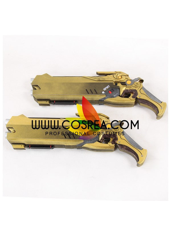 Cosrea prop Overwatch Reaper Hellfire Shotguns Golden Cosplay Prop