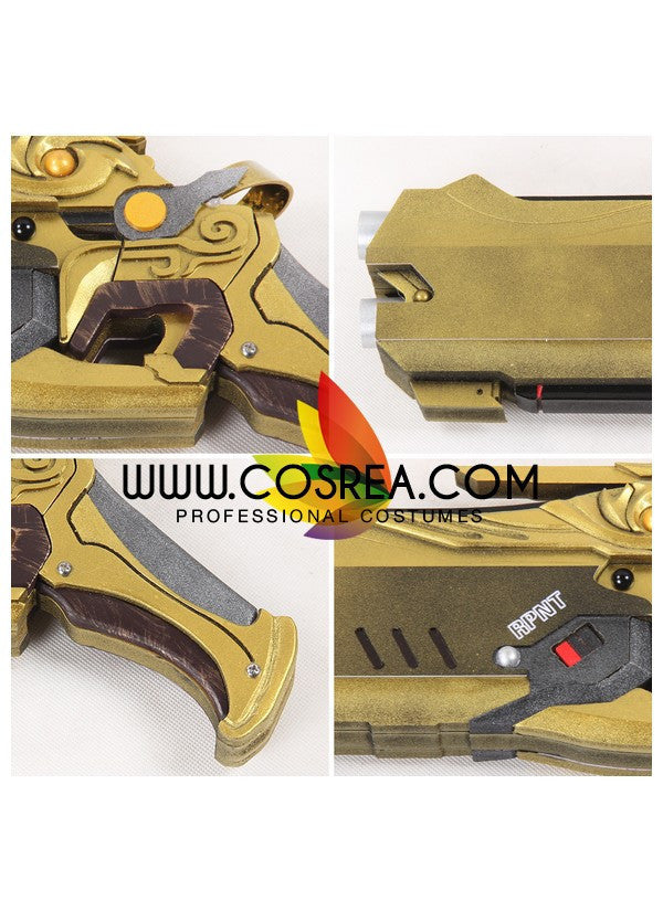 Cosrea prop Overwatch Reaper Hellfire Shotguns Golden Cosplay Prop