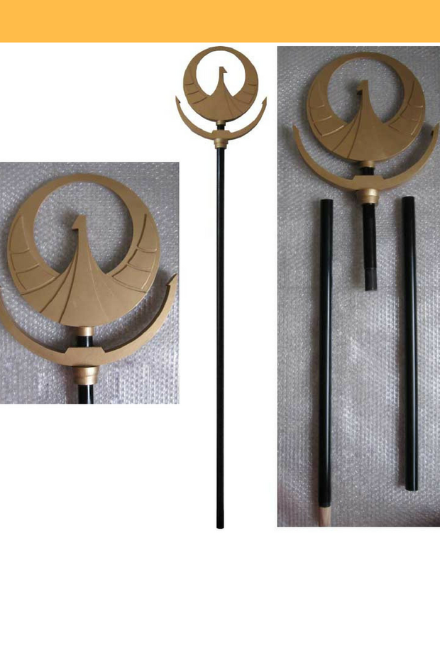 Cosrea prop Saint Seiya Athena Classic Gold Staff Cosplay Prop