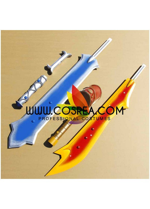 Cosrea prop Tales of Phantasia Double Sword Cosplay Prop