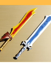 Cosrea prop Tales of Phantasia Double Sword Cosplay Prop