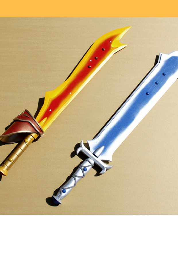 Cosrea prop Tales of Phantasia Double Sword Cosplay Prop