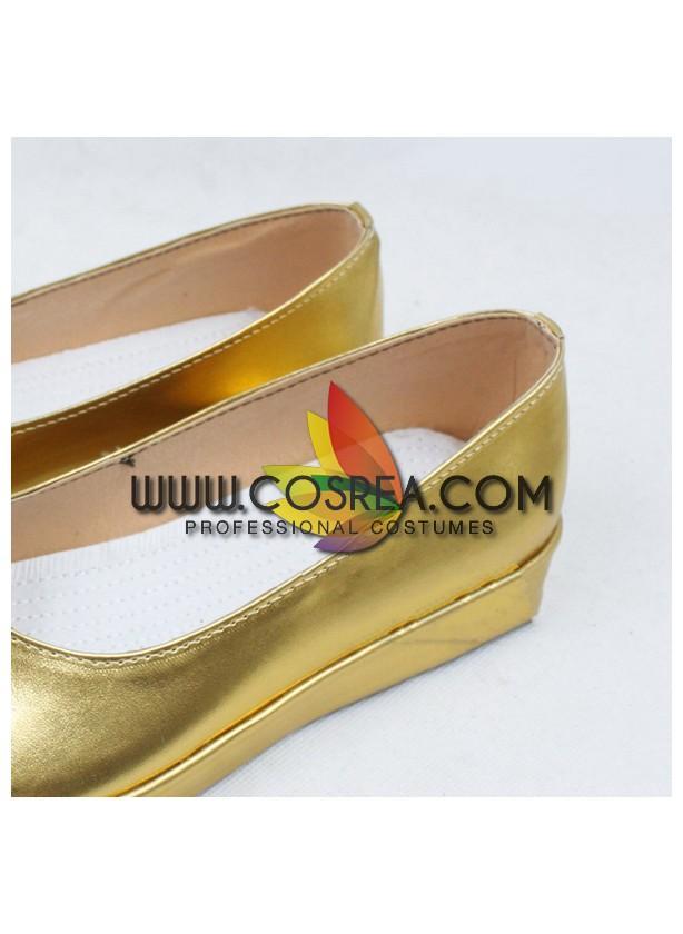 Cosrea shoes Disney Aladdin Jasmine Gold Cosplay Shoes