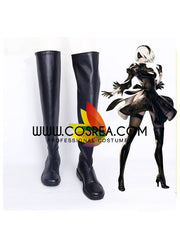 Cosrea shoes NieR Automata 2B Flat Heels Cosplay Shoes