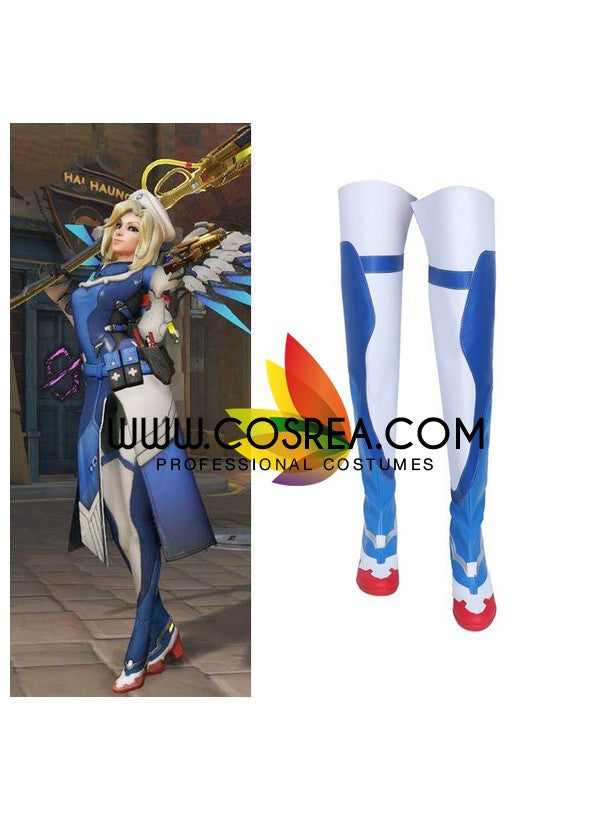 Cosrea shoes Overwatch Mercy Combat Medic Cosplay Shoes