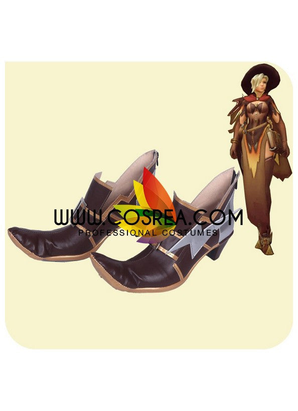 Cosrea shoes Overwatch Mercy Halloween Cosplay Shoes