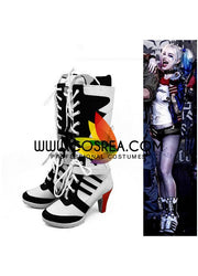 Cosrea shoes Suicide Squad Harley Quinn Movie Cosplay Shoes